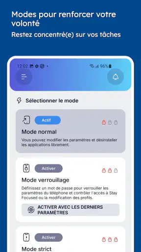 Stay Focused: blocage d'applis screenshot