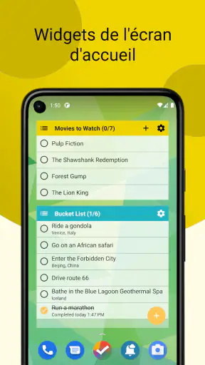 Tâches : liste de tâches screenshot