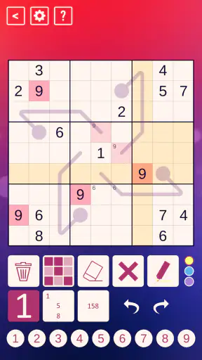 Thermo Sudoku screenshot