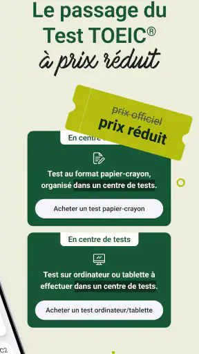TOEIC test : contenu officiel screenshot