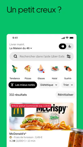 Uber Eats : repas et courses screenshot