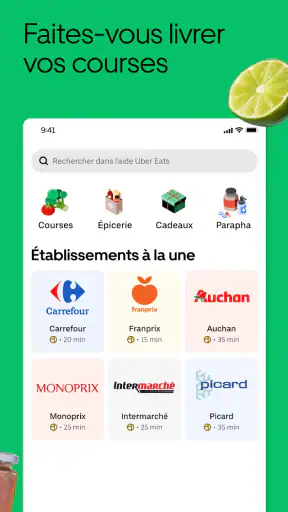 Uber Eats : repas et courses screenshot