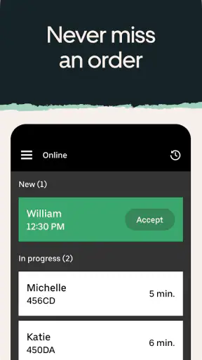Uber Eats Gestion de Commandes screenshot