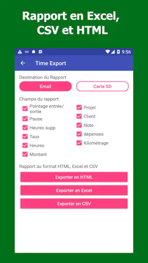 WorkLog: Feuille temps Facture screenshot