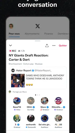 X (anciennement Twitter) screenshot