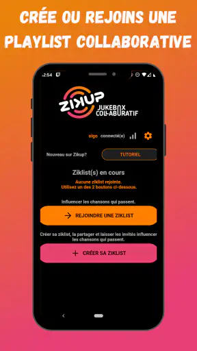 ZIKUP playlist collaborative screenshot