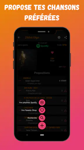 ZIKUP playlist collaborative screenshot