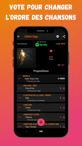 ZIKUP playlist collaborative screenshot
