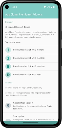App Cloner Premium & Add-ons screenshot