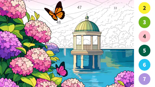 Art Color: 数字で塗り絵ゲーム - 曼荼羅アート screenshot