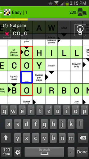 Crosswords screenshot