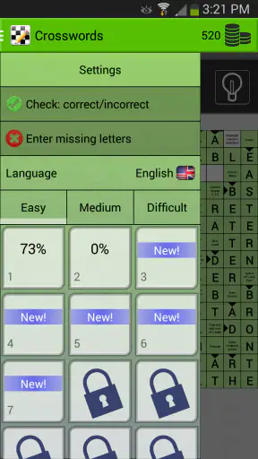 Crosswords screenshot