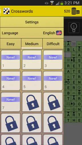 Crosswords screenshot