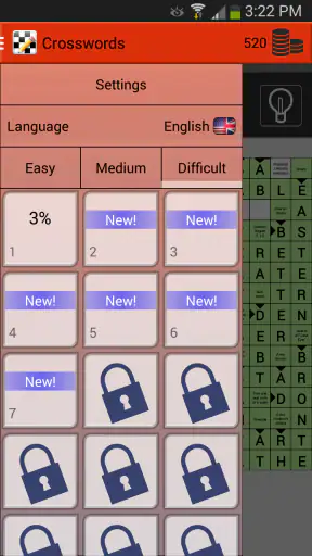 Crosswords screenshot