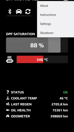 DPF Info screenshot