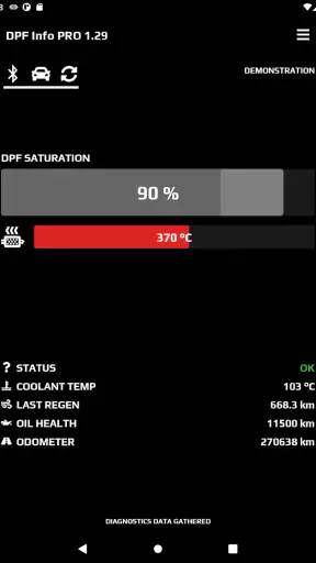 DPF Info screenshot
