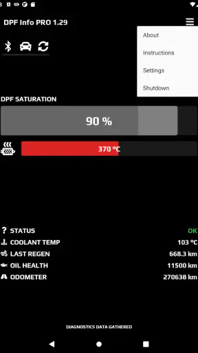 DPF Info screenshot