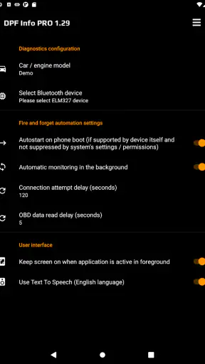 DPF Info screenshot