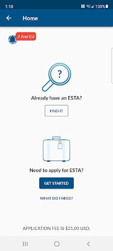 ESTA Mobile screenshot