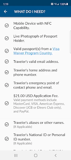 ESTA Mobile screenshot