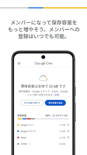Google One screenshot