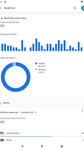 Google アナリティクス screenshot