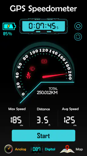 GPS スピードメーター HUD オドメーター screenshot