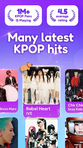 k-pop 音ゲー: ピアノタイル & リズムゲーム screenshot