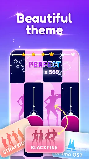k-pop 音ゲー: ピアノタイル & リズムゲーム screenshot