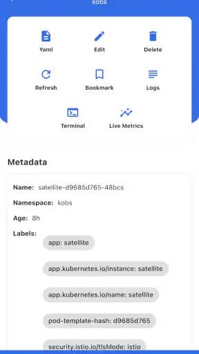 kubenav - Kubernetes Dashboard screenshot