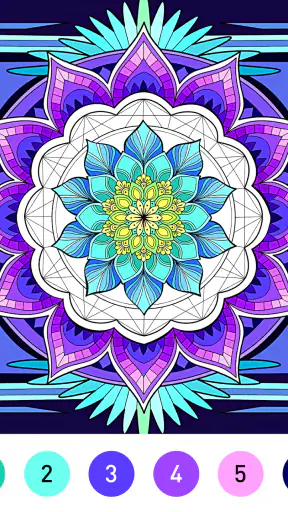 Mandala Color by Number Book screenshot