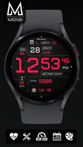 MD131 - Digital watch face screenshot