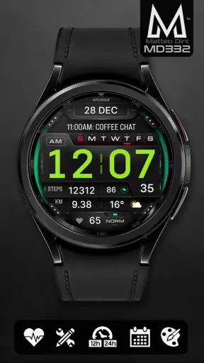 MD332 Digital watch face screenshot