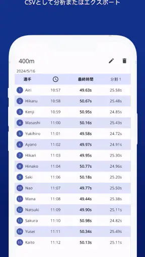 Photo Finish: 自動タイミング screenshot