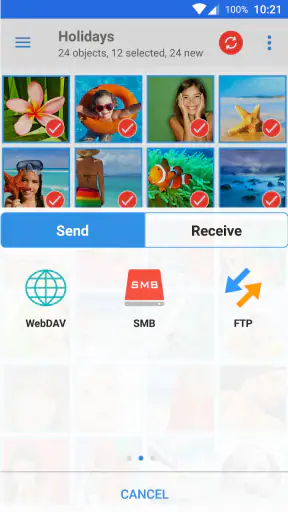 PhotoSync NAS Add-On screenshot