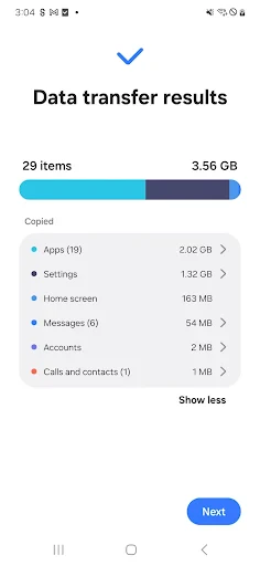 Samsung Smart Switch Mobile screenshot