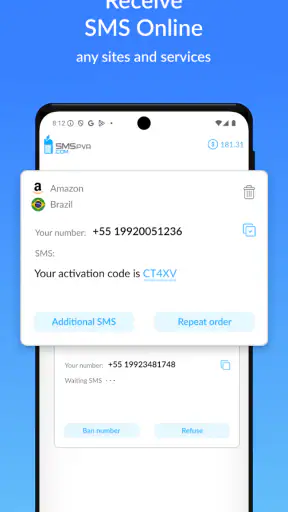SMSPVA - Receive SMS Online screenshot