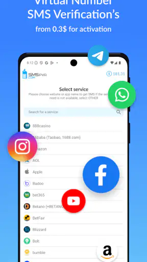 SMSPVA - Receive SMS Online screenshot