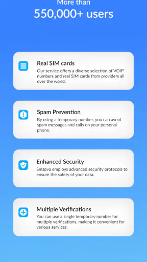 SMSPVA - Receive SMS Online screenshot