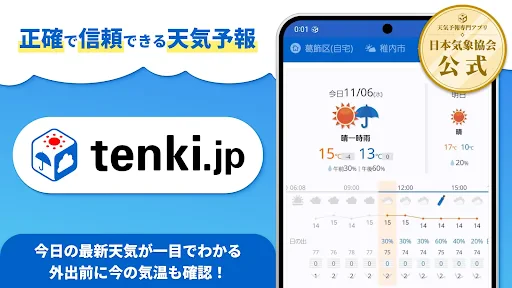 tenki.jp 日本気象協会の天気予報アプリ・雨雲レーダー screenshot
