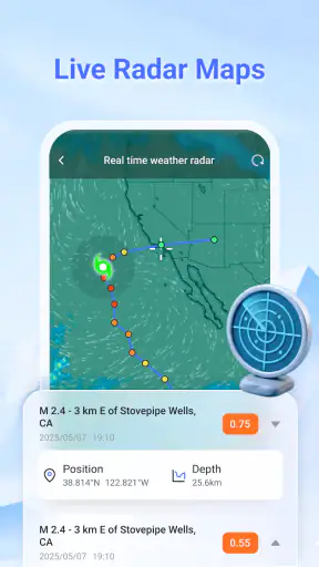 WeatherSight - ライブ天気予報 screenshot