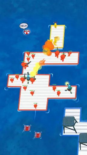 いかだ戦争：クレージーな海のバトル screenshot