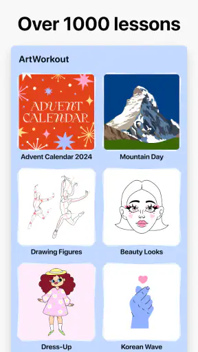 お絵描きアプリ、ペイント、塗り絵・ ArtWorkout screenshot