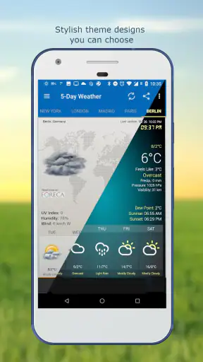 アンドロイドのための天気 & 時計ウィジェット (天気予報) screenshot