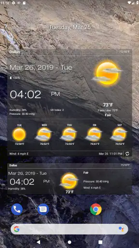 アンドロイドのための天気 & 時計ウィジェット (天気予報) screenshot