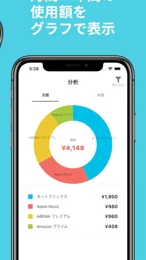 サブスク管理-サブスクリプション・固定費を管理。解約忘れも。 screenshot