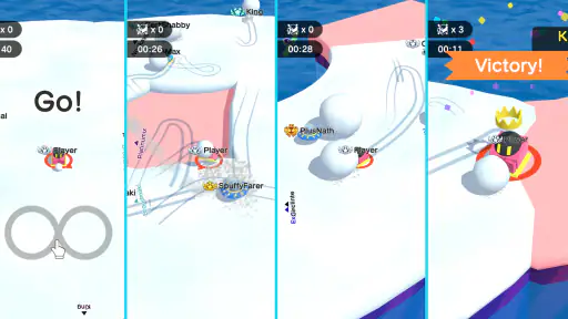 スノーボール.io - 雪玉の爽快なバトルゲーム screenshot