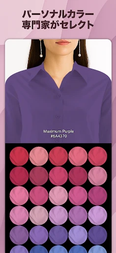 パーソナルカラー診断, 顔タイプ診断 - Dressika screenshot