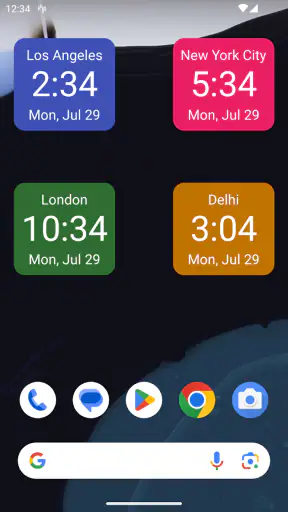 時計ウィジェット screenshot