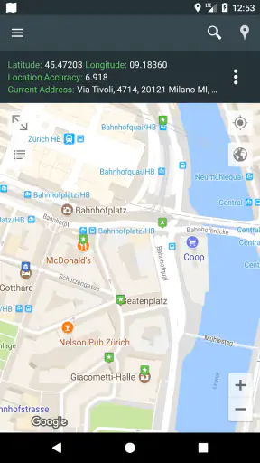 現在地：GPS地図、場所の保存 screenshot